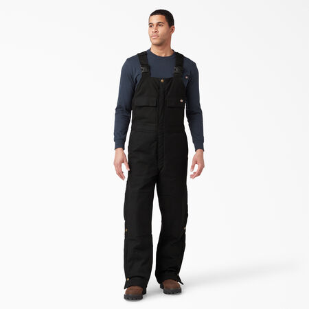 Sanded Duck Insulated Bib Overalls - Black &#40;BK&#41;