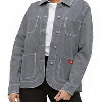 Dickies Girl Juniors' Chore Jacket - Hickory Stripe (HS)