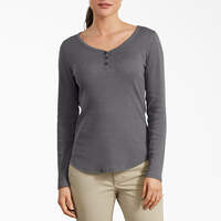 Women's Henley Long Sleeve Shirt - Graphite Gray (GAD)