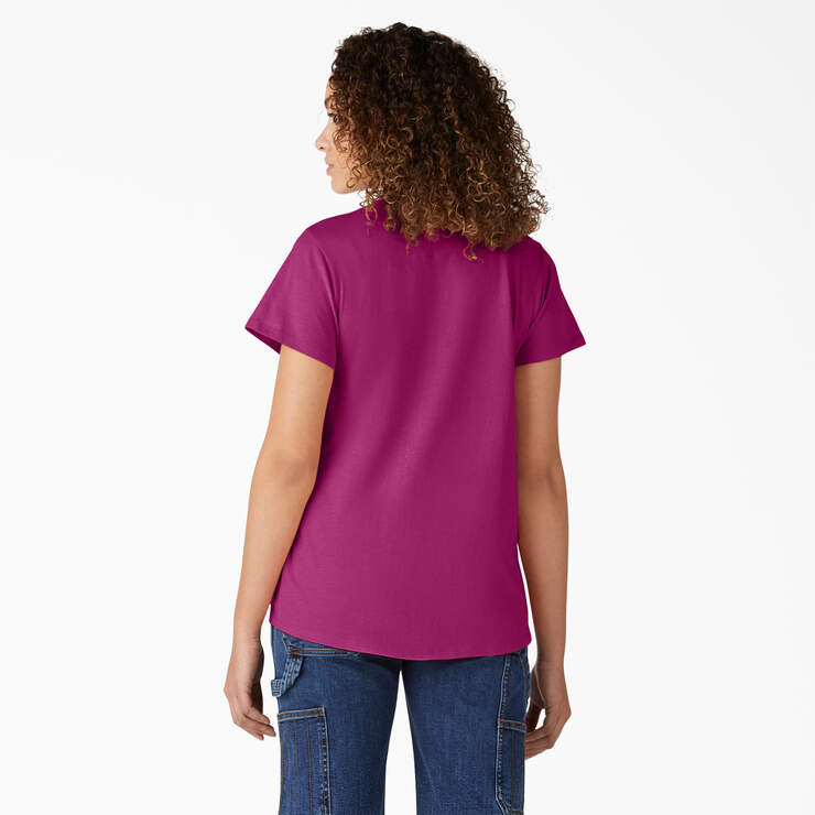 Women's Short Sleeve V-Neck T-Shirt - Festival Fuchsia (F2F) image number 2