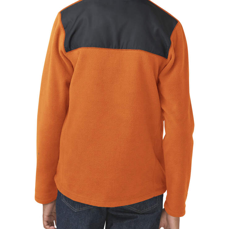 Boys' Quarter Zip Performance Fleece, 8-20 - Neon Orange (NA) image number 2