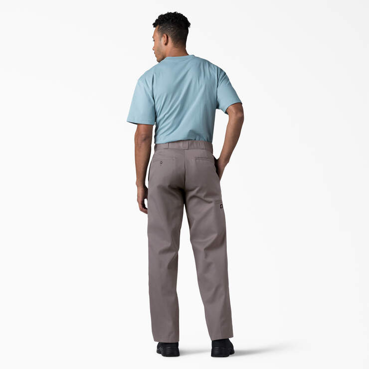 Loose Fit Double Knee Work Pants - Silver (SV) image number 8