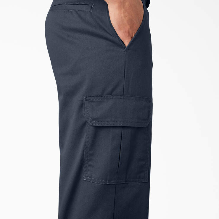 Relaxed Fit Cargo Work Pants - Dark Navy (DN) image number 9