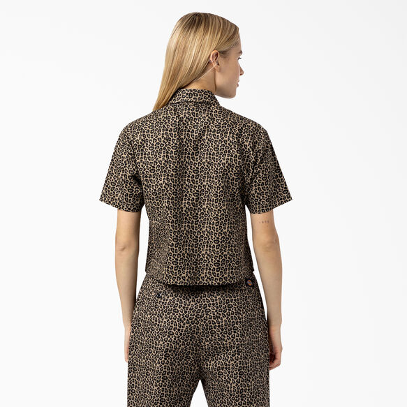 Women&#39;s Silver Firs Cropped Shirt - Leopard Print &#40;LPT&#41;