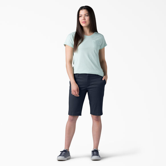 Women&#39;s Perfect Shape Bermuda Shorts, 11&quot; - Rinsed Navy &#40;RNV&#41;