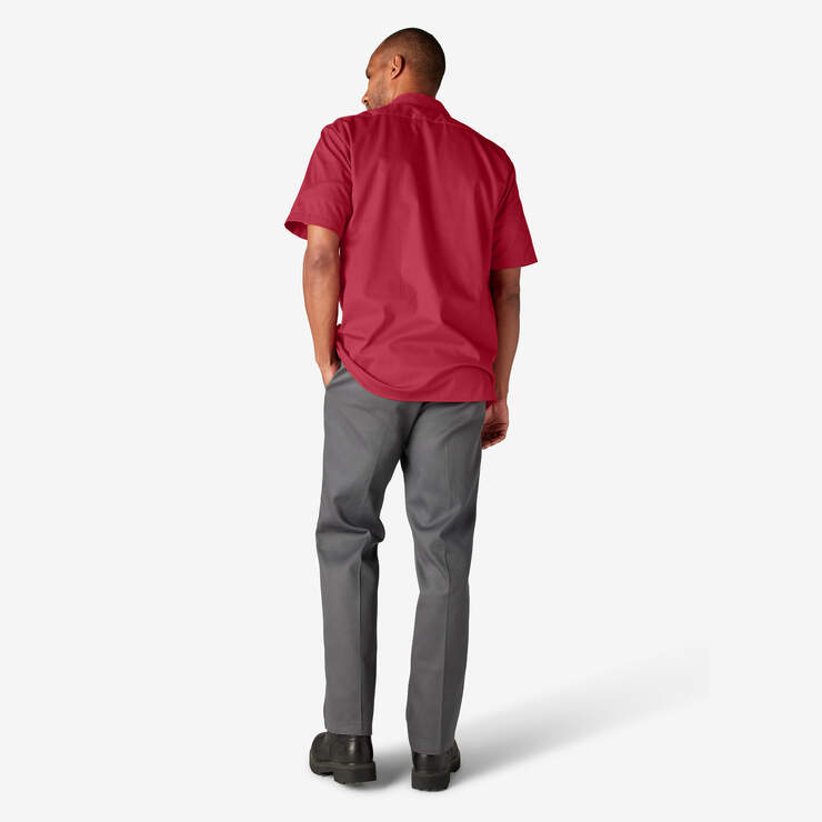 Short Sleeve Work Shirt - English Red (ER) image number 6