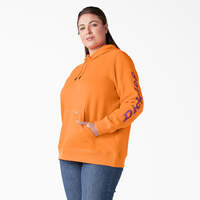 Women's Plus Water Repellent Sleeve Logo Hoodie - Orange Pepper (RPN)