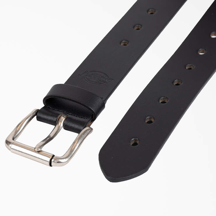 Women's Perforated Leather Belt - Black (BK) image number 4
