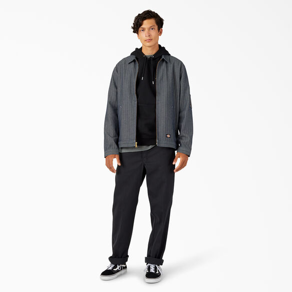 Contrast Stitch Eisenhower Jacket - Rinsed Fisher Stripe &#40;RFS&#41;