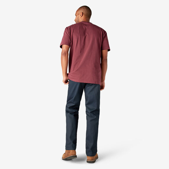 Heavyweight Short Sleeve Pocket T-Shirt - Burgundy &#40;BY&#41;
