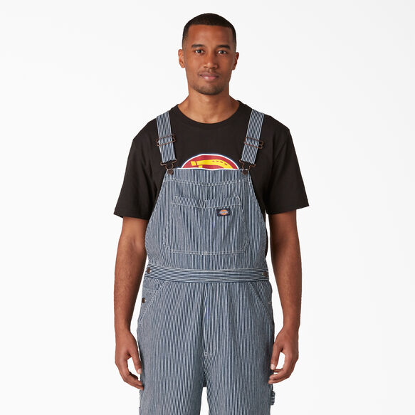 Rinsed Hickory Stripe Double Knee Bib Overalls - Rinsed Hickory Stripe &#40;RHS&#41;