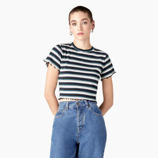 Women's Striped Cropped Baby T-Shirt