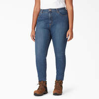 Women's Plus Perfect Shape Skinny Fit Jeans - Stonewashed Indigo Blue (SNB)