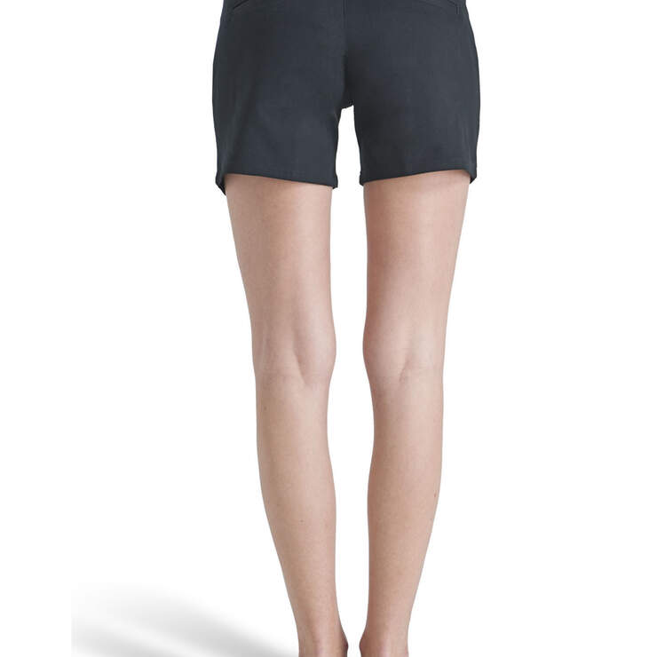 Dickies Girl Juniors' 4-Pocket 5" Shorts - Black (BLK) image number 2