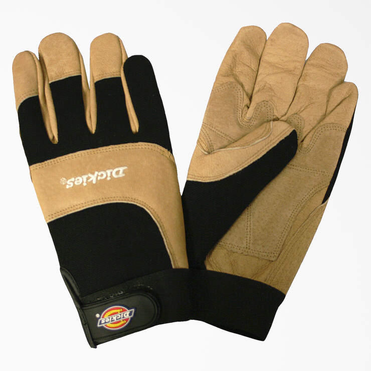 Mechanics Gloves, Split Pigskin, Large - Brown (BR) image number 1