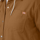 Women&rsquo;s Plus Duck Hooded Shirt Jacket - Brown Duck &#40;BD&#41;