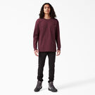 Heavyweight Long Sleeve Pocket T-Shirt - Burgundy &#40;BY&#41;