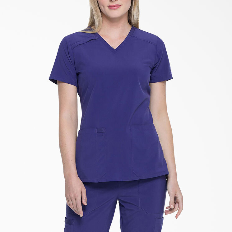 Women&#39;s EDS Essentials V-Neck Scrub Top - Purple Grape &#40;GP&#41;