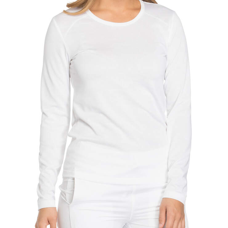 Women's Dynamix Long Sleeve Knit T-Shirt - White (DWH) image number 4