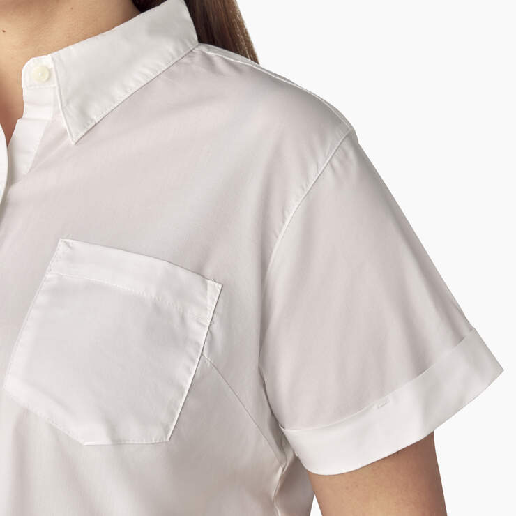 Women’s Plus Button-Up Shirt - White (WH) image number 9