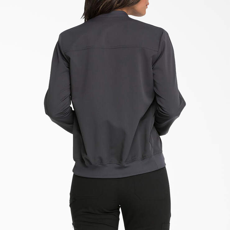 Women's Balance Zip Front Scrub Jacket - Pewter Gray (PEW) image number 2