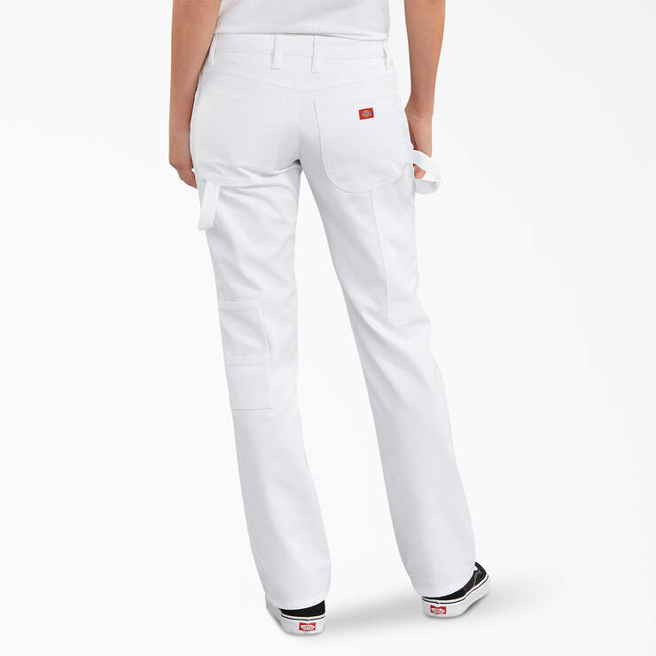 Women's FLEX Relaxed Fit Carpenter Painter's Pants - White (WH) image number 2