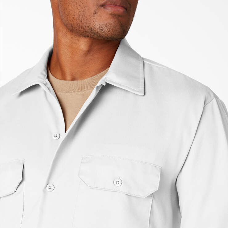 Long Sleeve Work Shirt - White (WH) image number 9