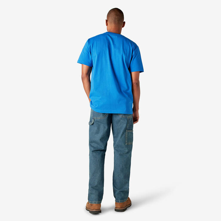 Heavyweight Short Sleeve Pocket T-Shirt - Royal Blue (RB) image number 10