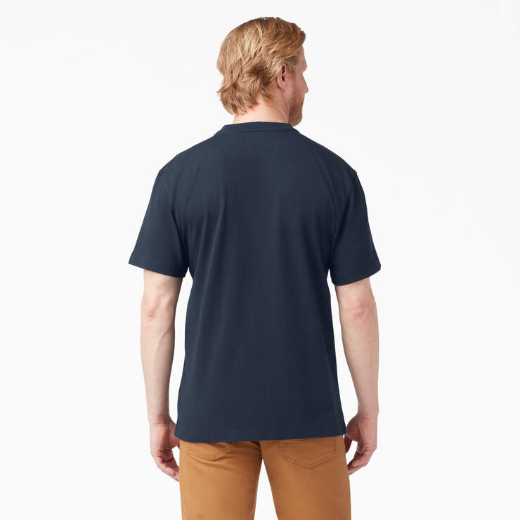 Heavyweight Short Sleeve Henley T-Shirt - Dark Navy (DN) image number 2