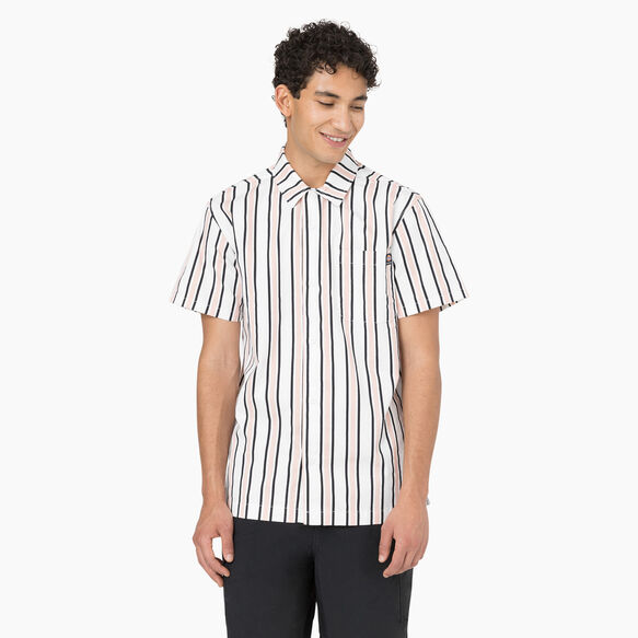 Dickies Skateboarding Cooling Relaxed Fit Shirt - White/Lotus/Black Stripe &#40;WUS&#41;