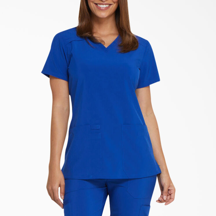 Women&#39;s EDS Essentials V-Neck Scrub Top - Galaxy Blue &#40;GBL&#41;
