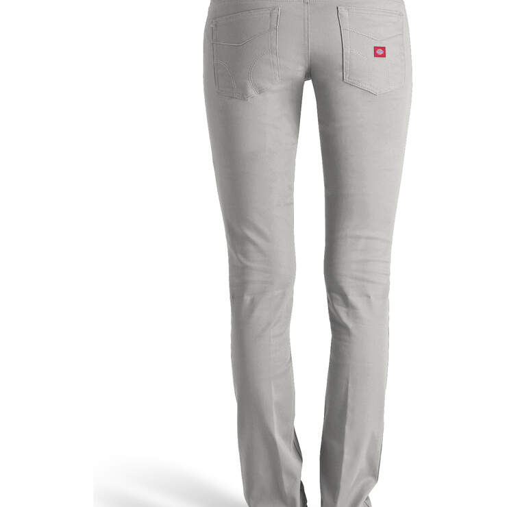 Dickies Girl Juniors' Classic 5-Pocket Skinny Pants - Silver (SV) image number 2