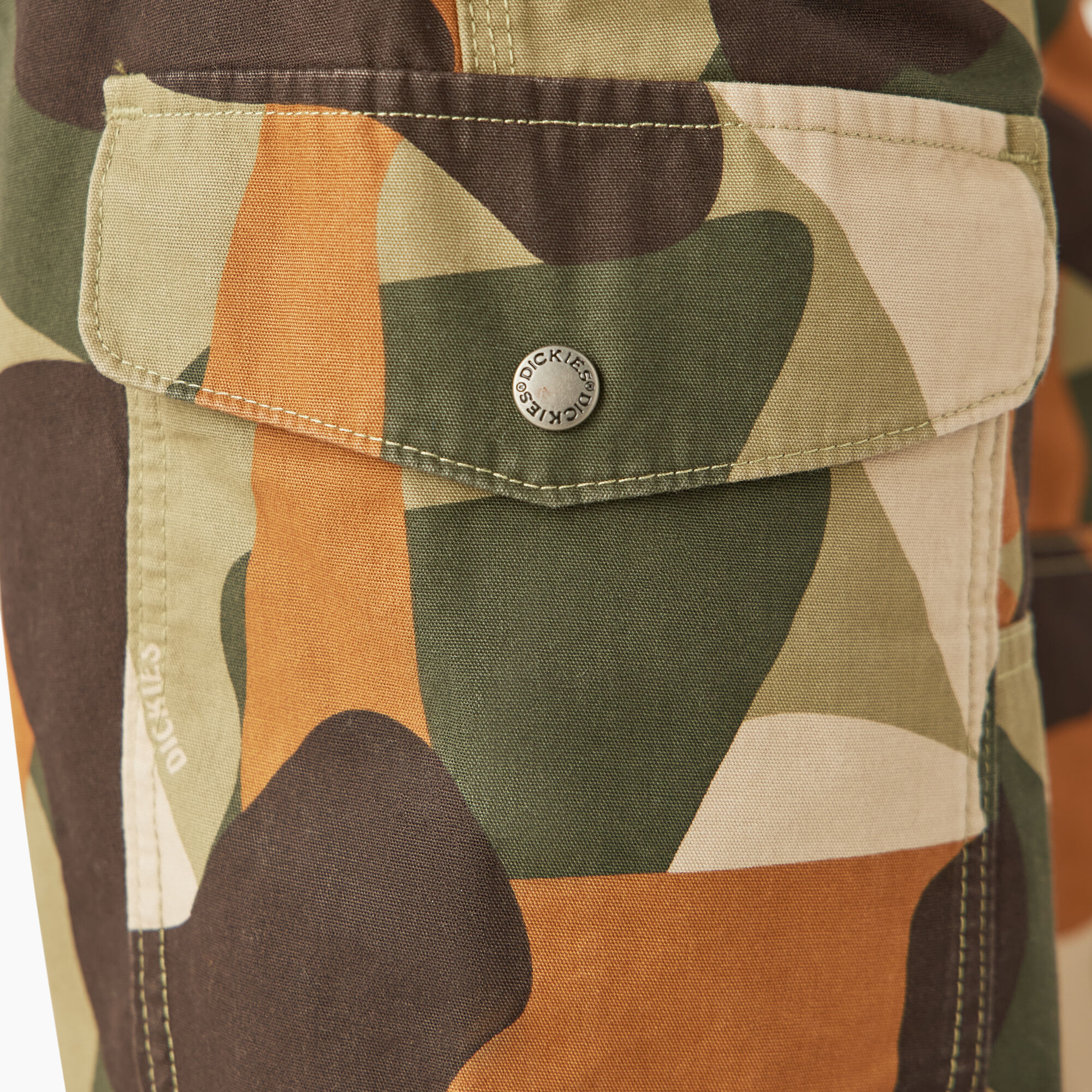 Camo Print Duck Cargo Pants