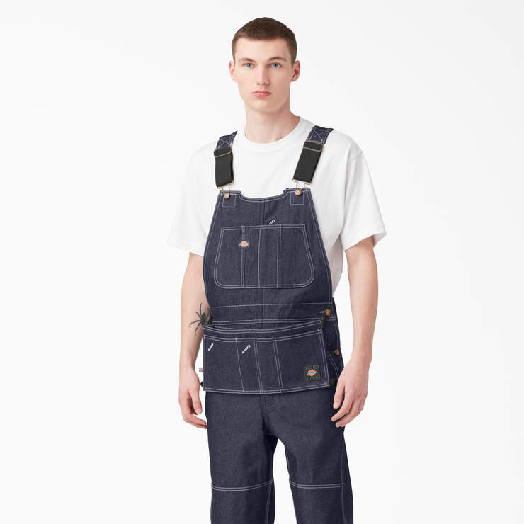 100 Year Denim Double Knee Bib Overalls - Indigo Blue (NB) image number 4