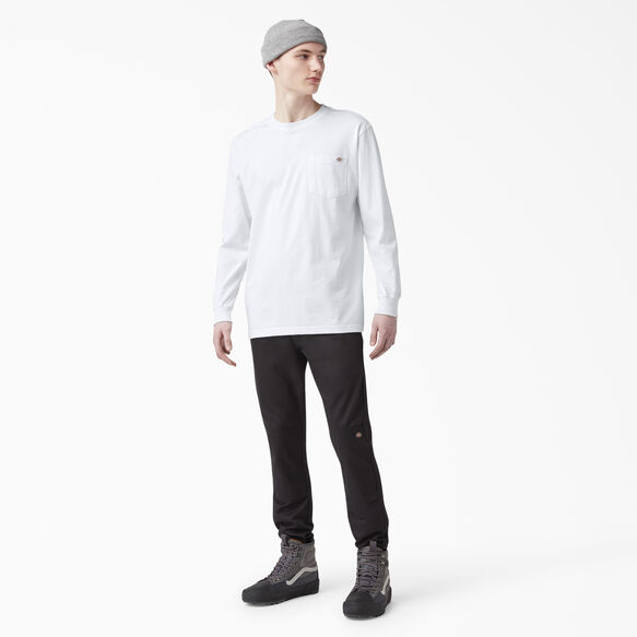 Heavyweight Long Sleeve Pocket T-Shirt - White &#40;WH&#41;