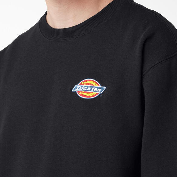 Fleece Embroidered Chest Logo Sweatshirt - Black &#40;KBK&#41;