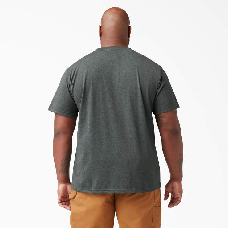 Heavyweight Heathered Short Sleeve Pocket T-Shirt - Hunter Green (GHH) image number 5