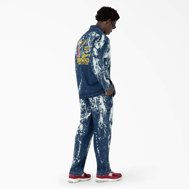 Brain Dead Bleached Denim Jacket - Bleached Indigo Blue (BNB) image number 6