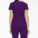 Women&#39;s EDS Signature V-Neck Scrub Top with Pen Slot - Purple Eggplant &#40;EGG&#41;