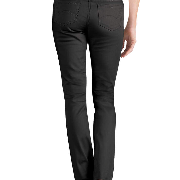 Juniors Schoolwear Skinny Fit Straight Leg 5-Pocket Pants - Black (BK) image number 1