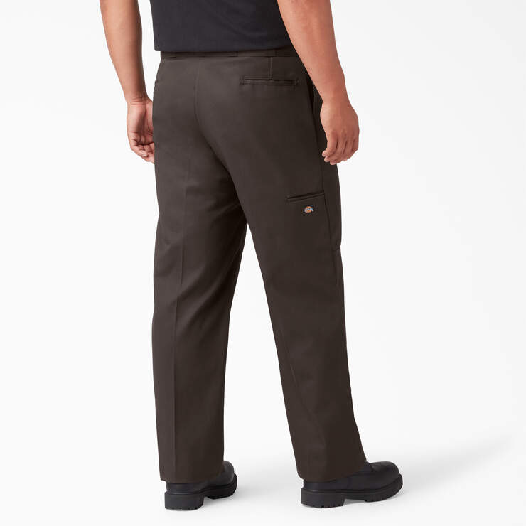 Loose Fit Double Knee Work Pants - Dark Brown (DB) image number 6