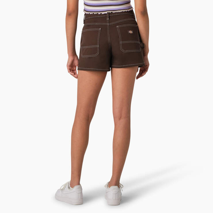 Women's Carpenter Shorts, 3" - Chocolate Brown (CB) image number 2