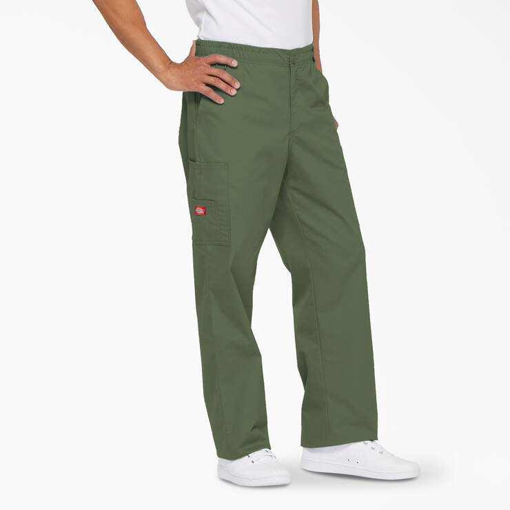 Men's EDS Signature Scrub Pants - Olive Green (OLI) image number 4