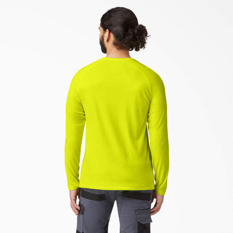 Cooling Long Sleeve Pocket T-Shirt - Bright Yellow (BWD) image number 2