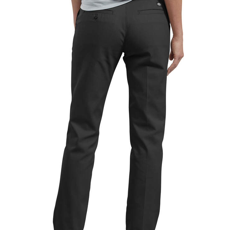 Women's Dickies '67 Slim Fit FLEX Pants - Black (BK) image number 2