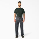 Loose Fit Double Knee Work Pants - Charcoal Gray &#40;CH&#41;