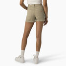 Women&#39;s High Waisted Carpenter Shorts, 3&quot; - Stone &#40;ST&#41;