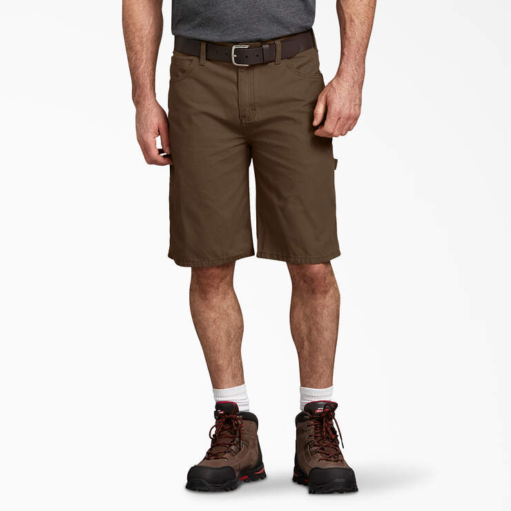Relaxed Fit Duck Carpenter Shorts, 11" - Rinsed Timber Brown (RTB) image number 1