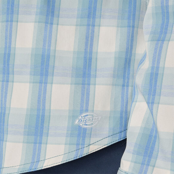 Women&#39;s Cooling Roll-Tab Work Shirt - Clear Blue Hillside Plaid &#40;B1F&#41;