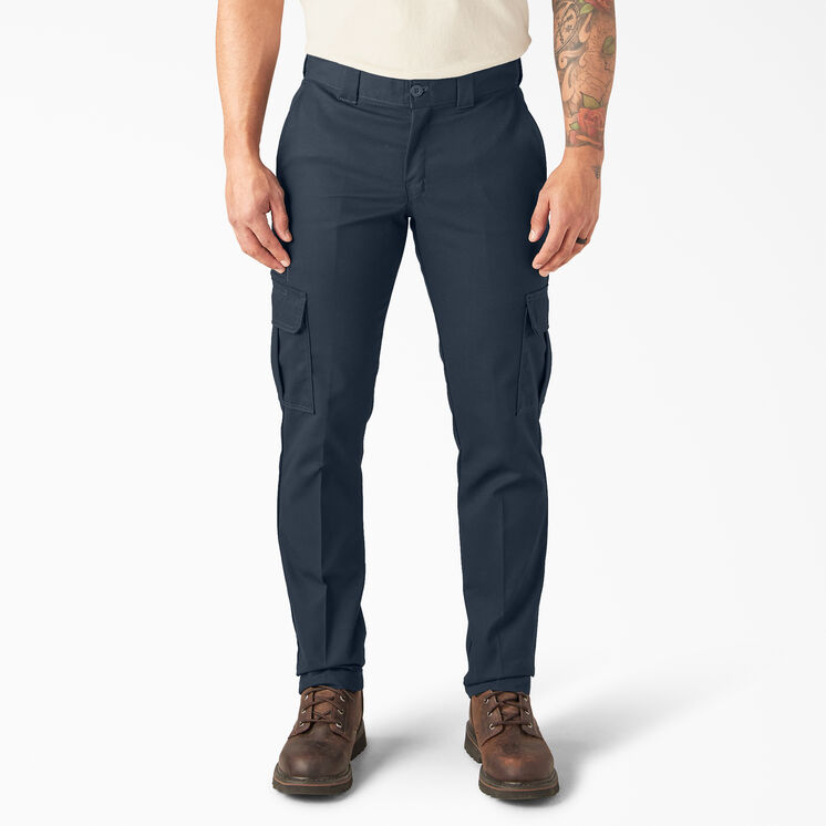 Slim Fit Straight Leg Cargo Pants - Dark Navy &#40;DN&#41;
